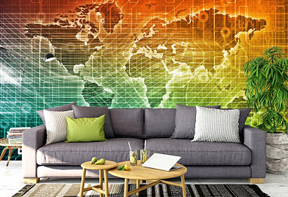 Matrix Mapa sveta fototapeta 1602